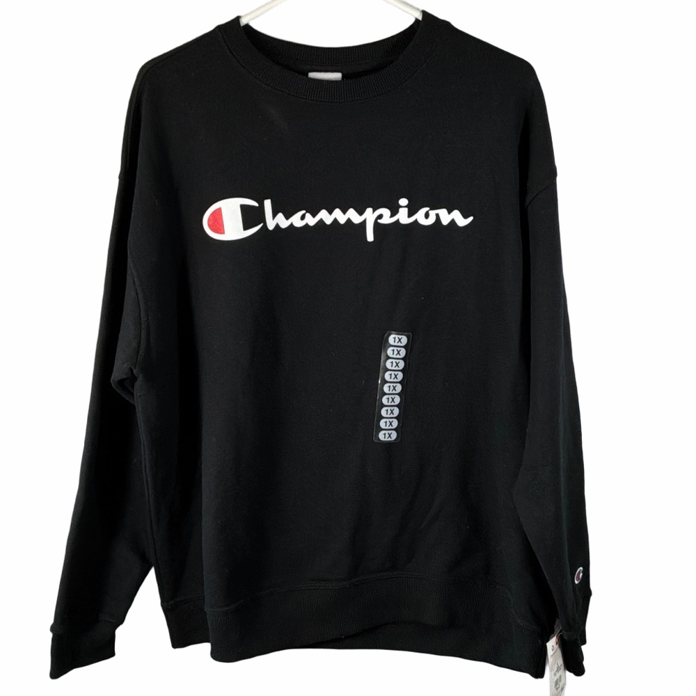 Champion Men's Black Crewneck Sweater